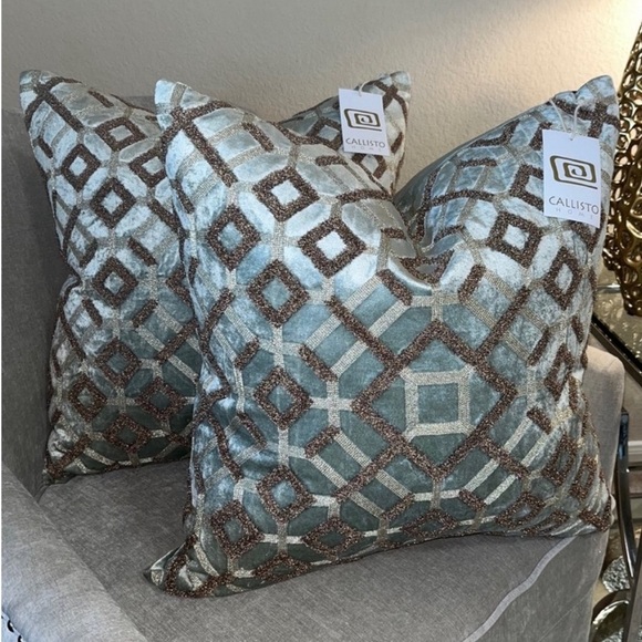 1-NWT CALLISTO HOME EMBROIDERY DECORATIVE PILLOWS (Read description for details)